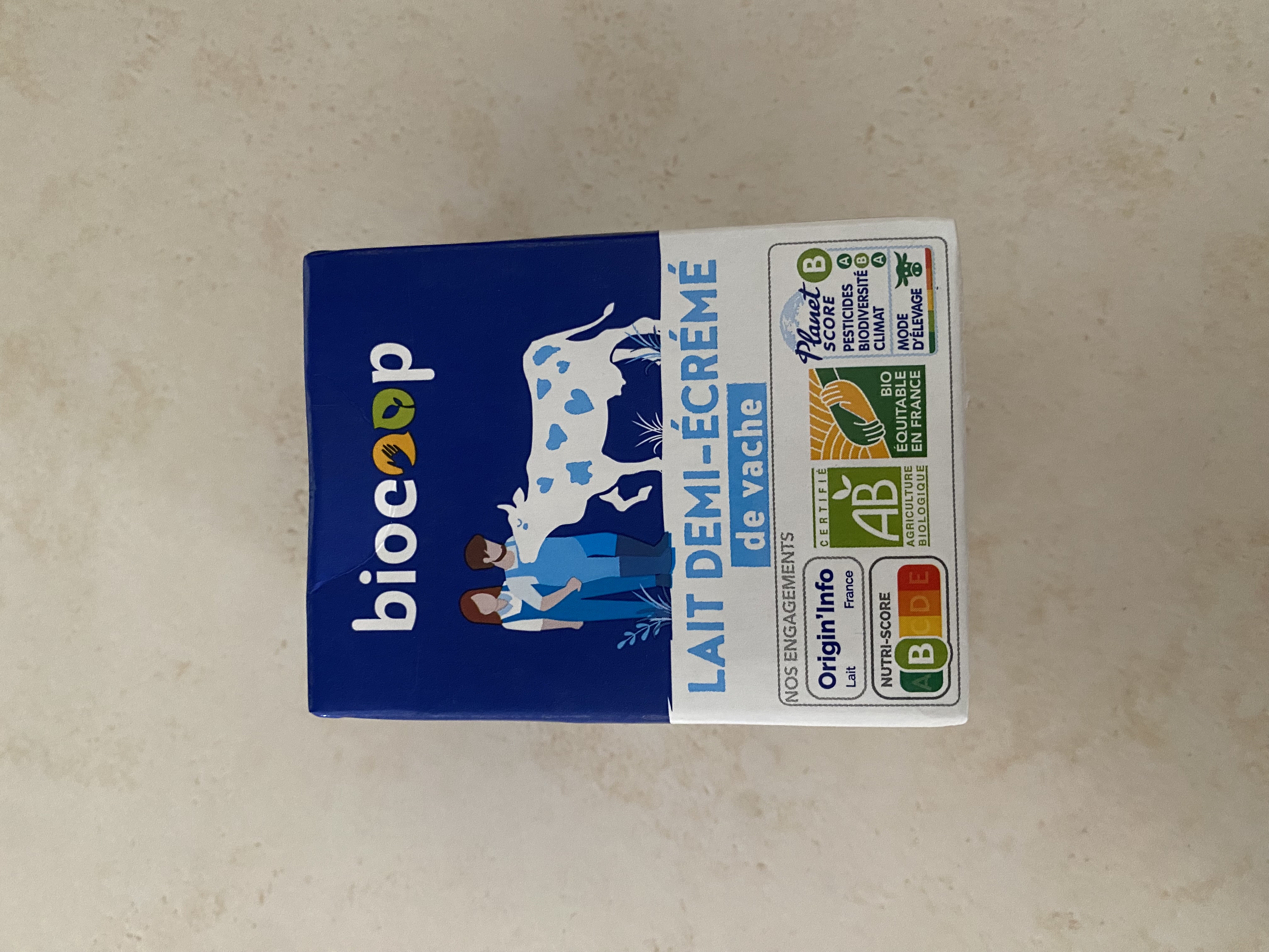 Lait demi-écrémé