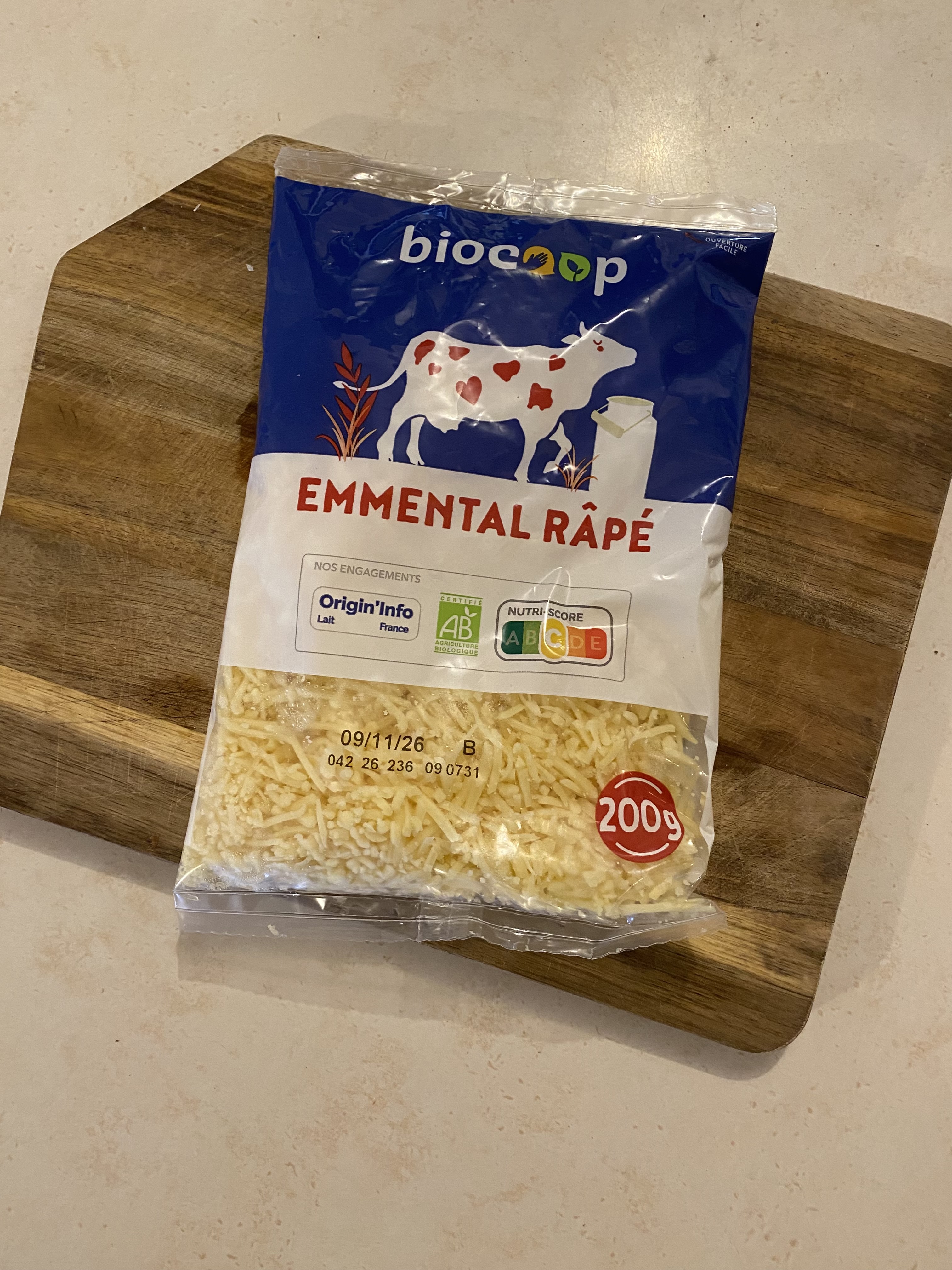 Gruyère/emmental râpé